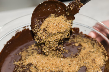 Ingredients for preparation of artisanal chocolate bar