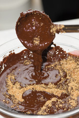 Ingredients for preparation of artisanal chocolate bar