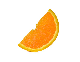 sliced orange on white background