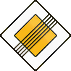 End Of Priority Road in The Czech Republic