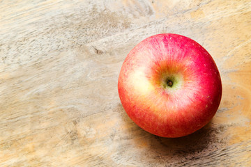 Red apple on white background