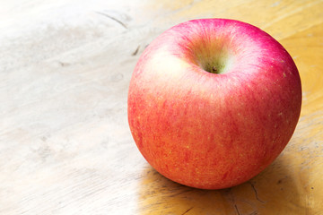 Red apple on white background