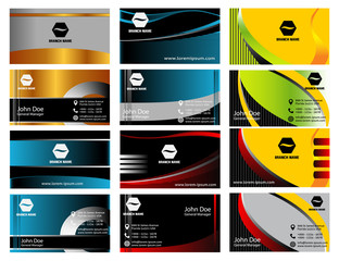 Abstract business cards set
