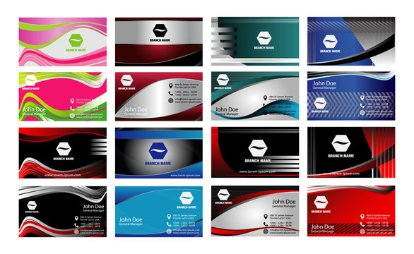Vector set of business cards
