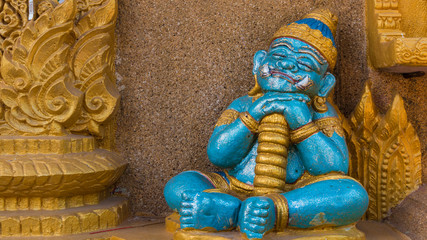 Sleeping giant baby statue in Thai temple