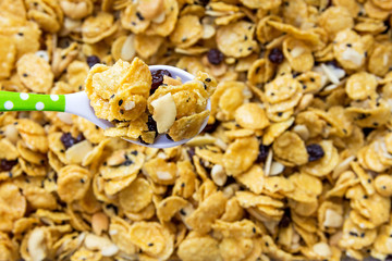 cereal made from cornflakes and caramel.