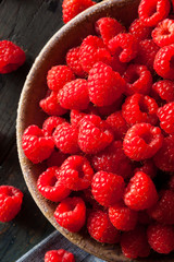 Fresh Organic Raw Raspberries