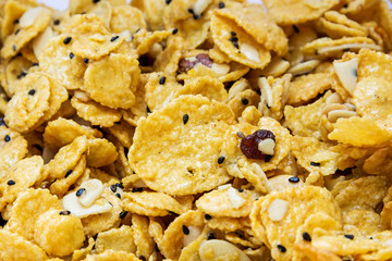 cereal made from cornflakes and caramel.