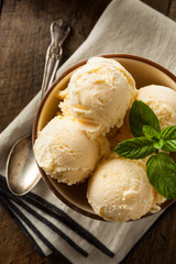 Homemade Organic Vanilla Ice Cream