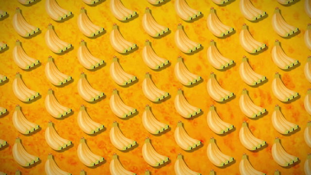 Loopable Motion Background, Seamless Pattern Banan