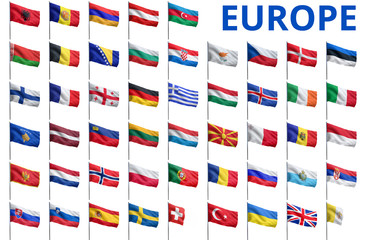 Europe - All Countries Flags