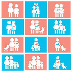 Family icons set