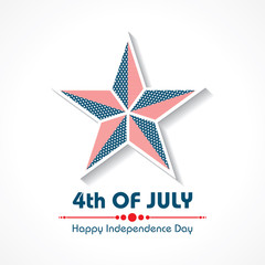 Obraz premium Stylish American Independence Day greeting stock vector