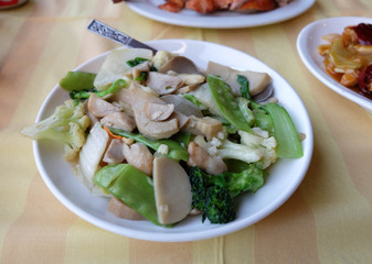  Stir-fried mixed Vegetables on dish