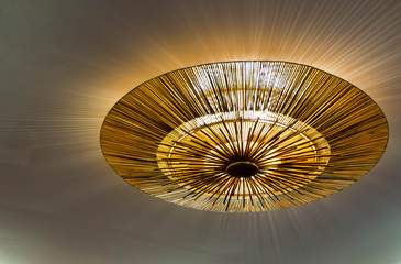 Lighting fixture on the ceiling, handmade lighting fixture