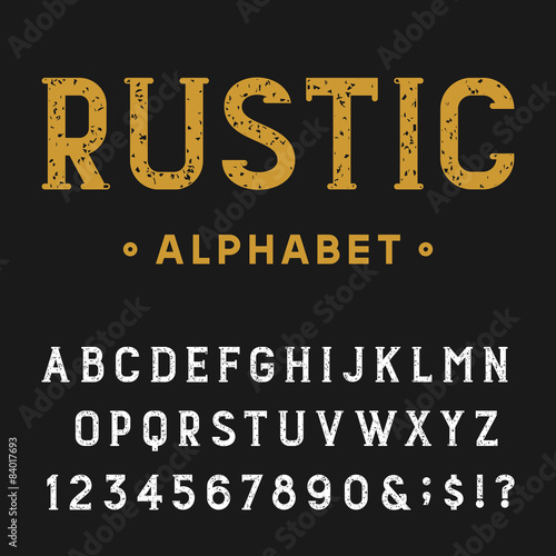 Retro Rustic Alphabet Vector Font Retro Rustic Alphabet Vector Font