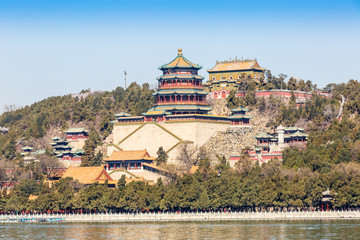 Beijing, China - on March 23, 2015: the Summer Palace scenery, the Summer Palace is the world's largest imperial garden, China famous tourist scenic spot。