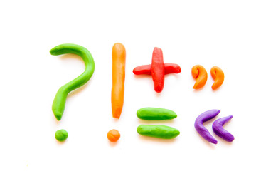 plasticine letters (signs, digits)
