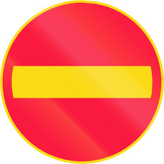 Road sign 331 in Finland - No entry