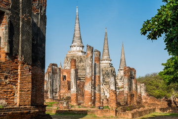 Obraz premium Wat Phra si sanphet at Ayutthaya, Thailand