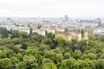 Fototapeta na wymiar Vienna cityscape aerial view