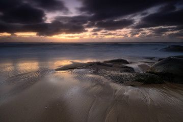 Fototapeta na wymiar Moody sunrise seascape