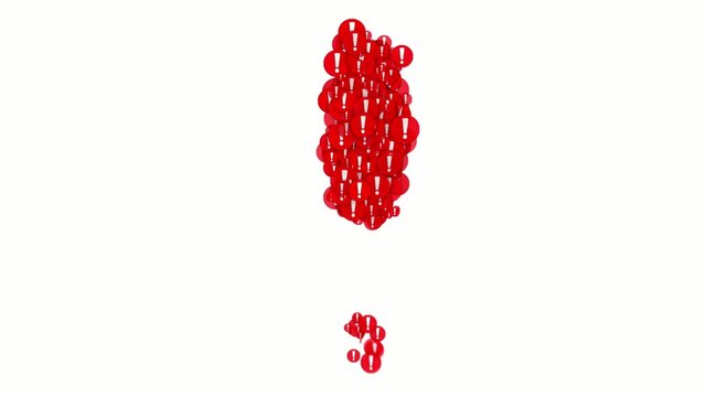 Red exclamation mark.  A lot of exclamation marks