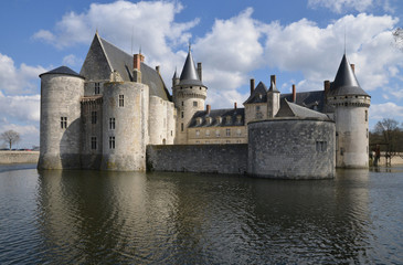 picturesque city of Sully sur Loire in Loiret