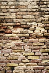 Architectural Detail of Old Brick Wall