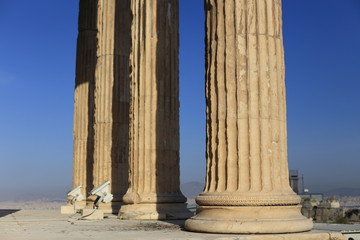 Classic Greek columns, Acropolis, Athens