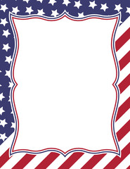 American themed frame design
