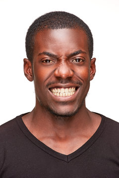 portrait of handsome young black african man