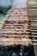 Arrosticini, ancient specialties in the lands of Abruzzo (Italy)