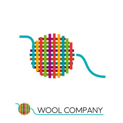 Vector logo ball of yarn