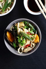noodles with vegetables in a bowl