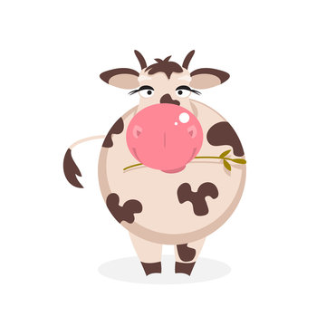 Funny cow. Vector Illustration