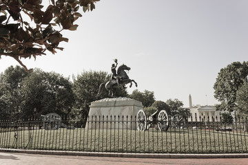 Obraz premium Lafayette Square, Statue of President Jackson, Washington DC