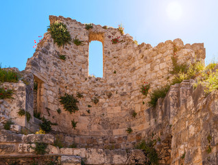 Ruins of Byzantine church in Jerusalem © jukovskyy