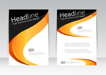 Abstract design vector template for brochure flyer in A4 size