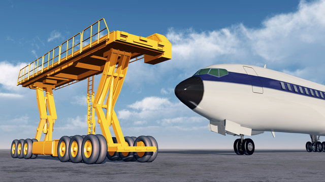 Airport loader and airliner