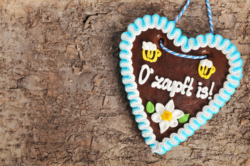Bayerisches Oktoberfest Lebkuchenherz
