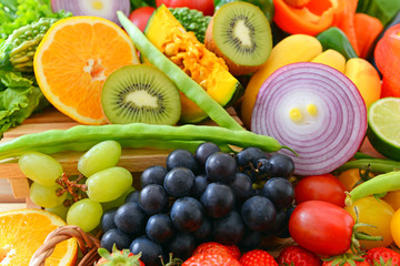 新鮮な野菜と果物