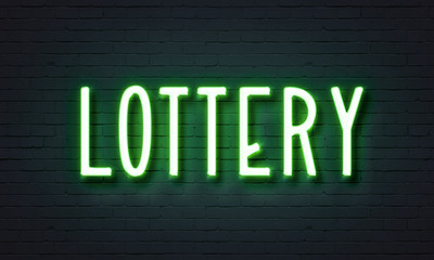 Obraz premium Lottery neon sign