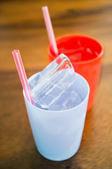 Plastic Glass with ice