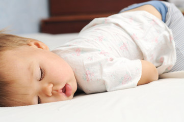 Kid cute sleeping portrait