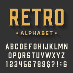 Retro Alphabet Vector Font.