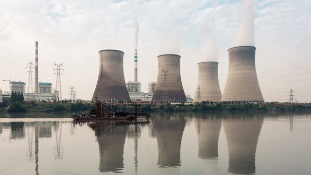 thermal power plant  ,time lapse