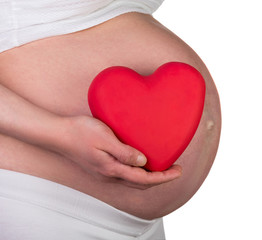 Belly of pregnant woman