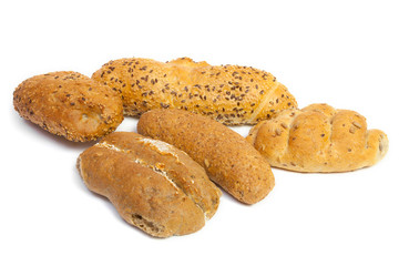 Bread buns isolated on white background