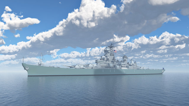 American battleship of World War II